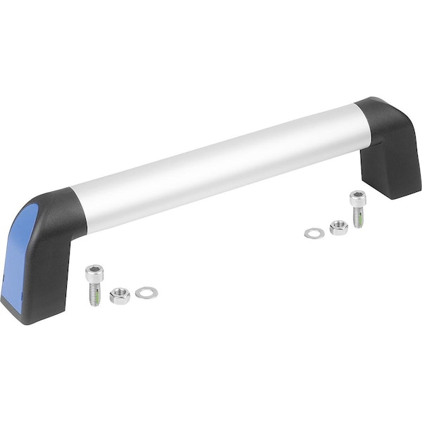 Tubular Handle Bighand, A=600, L=633, 4 Aluminum Natural Anodized, Comp: Plastic Comp:Black Ral7021,